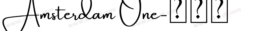 Amsterdam One字体转换